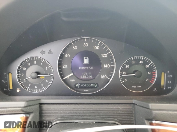 2003 Mercedes-Benz E-Class 3.2L with VIN WDBUF65J93A087012, listed as a Copart auction lot 67157614 with 146,985 mi miles and Salvage Title. Bid and sale history available at carsss.com. Image 9.