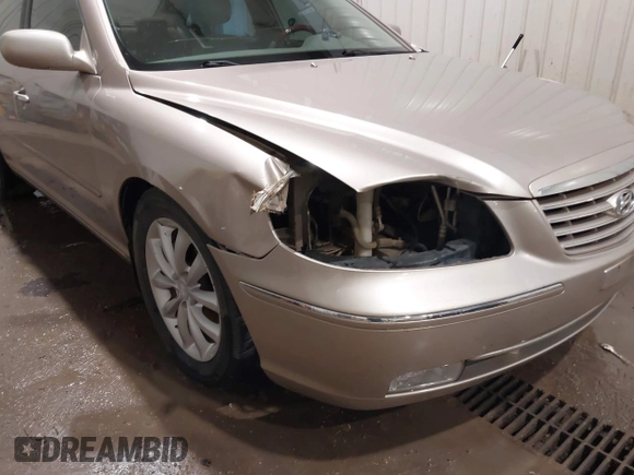 2006 Hyundai Azera SE with VIN KMHFC46F56A095383, listed as a IAAI auction lot 42373827 with 189,091 mi miles and . Bid and sale history available at DreamBid. Image 6.