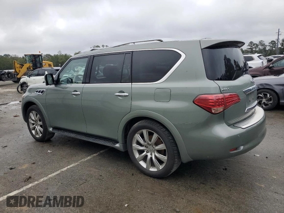 2011 Infiniti QX56 7-passenger with VIN JN8AZ2NE8B9006786, listed as a Copart auction lot 81556984 with 164,074 mi miles and Non Repairable. Bid and sale history available at carsss.com. Image 2.