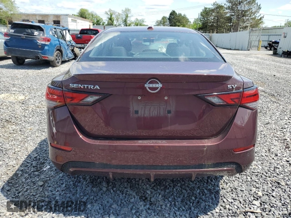 2024 Nissan Sentra SV with VIN 3N1AB8CV6RY318165, listed as a Copart auction lot 59402985 with 7,064 mi miles and Salvage title. Bid and sale history available at DreamBid. Image 6.