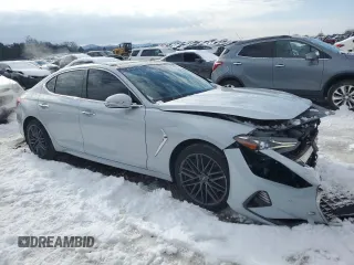 2019 Genesis G70 Advanced with VIN KMTG74LE1KU017153, listed as a Copart auction lot 86956504 with 73,257 mi miles and Salvage Title. Bid and sale history available at DreamBid. Image 4.