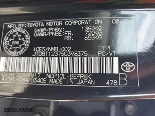 2005 Toyota ECHO with VIN JTDBT123750398375, listed as a Copart auction lot 51810415 with 200,902 mi miles and Clean Title. Bid and sale history available at carsss.com. Image 12.