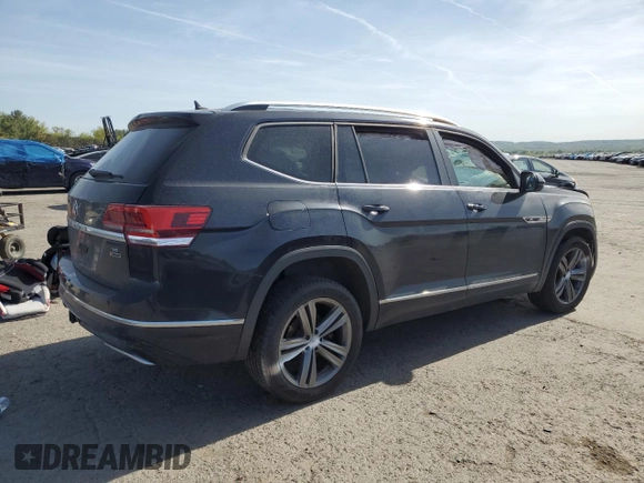 2019 Volkswagen Atlas SEL R-Line with VIN 1V2RR2CAXKC520476, listed as a Copart auction lot 55085975 with 59,727 mi miles and Salvage title. Bid and sale history available at DreamBid. Image 3.