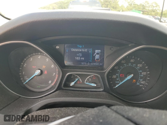 2013 Ford Focus SE with VIN 1FADP3F27DL375983, listed as a Copart auction lot 58084195 with 78,593 mi miles and Salvage title. Bid and sale history available at DreamBid. Image 9.