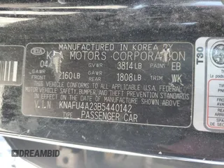 2011 Kia Forte EX with VIN KNAFU4A23B5440142, listed as a Copart auction lot 51107495 with 215,656 mi miles and Clean Title. Bid and sale history available at carsss.com. Image 12.