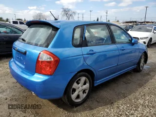 2007 Kia Spectra with VIN KNAFE162875009064, listed as a Copart auction lot 44762265 with 186,857 mi miles and Clean Title. Bid and sale history available at carsss.com. Image 3.