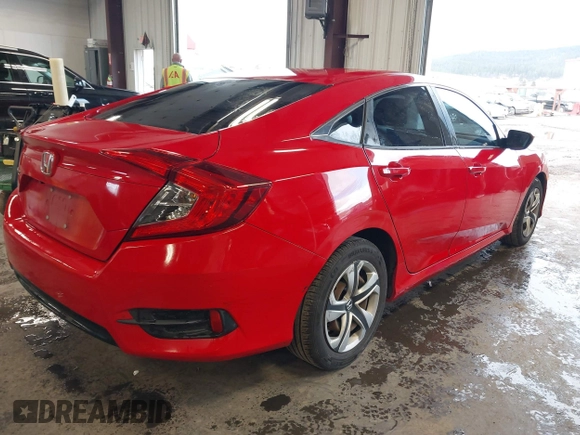 2017 Honda Civic Sedan LX with VIN 2HGFC2F52HH500086, listed as a IAAI auction lot 41831351 with 91,851 mi miles. Bid and sale history available at carsss.com. Image 4.