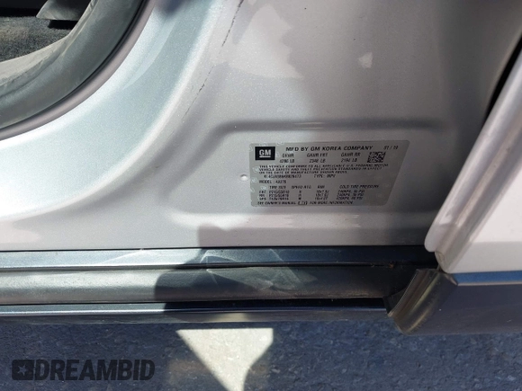 2019 Buick Encore Preferred with VIN KL4CJASB6KB828473, listed as a IAAI auction lot 42022002 with 59,705 mi miles. Bid and sale history available at carsss.com. Image 9.