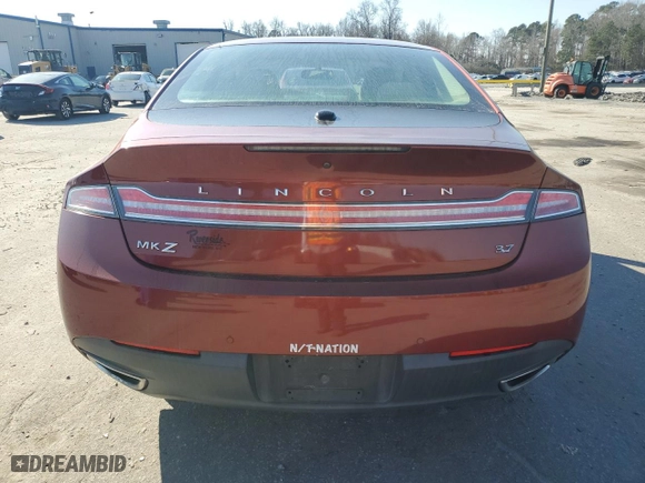 2014 Lincoln MKZ with VIN 3LN6L2GK4ER834277, listed as a Copart auction lot 42489055 with 107,321 mi miles and Salvage Title. Bid and sale history available at carsss.com. Image 6.
