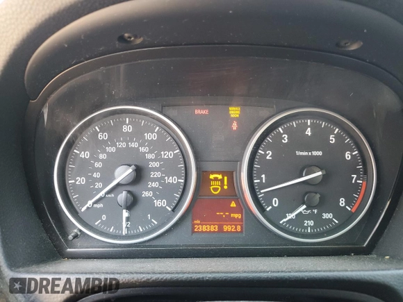 2007 BMW 3 Series 335i with VIN WBAVB735X7FV75212, listed as a Copart auction lot 46341525 with 238,383 mi miles and Salvage Title. Bid and sale history available at carsss.com. Image 9.