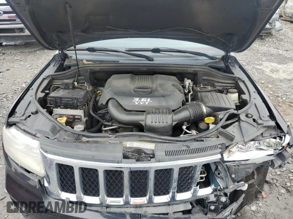 2013 Jeep Grand Cherokee Overland with VIN 1C4RJECG1DC546398, listed as a Copart auction lot 45834595 with 214,975 mi miles and Salvage Title. Bid and sale history available at carsss.com. Image 12.