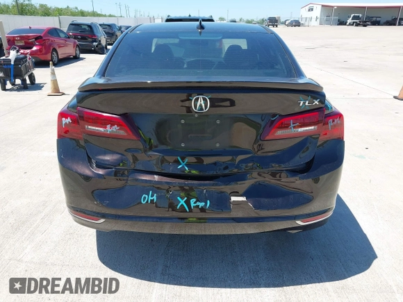 2015 Acura TLX Tech with VIN 19UUB1F54FA027274, listed as a IAAI auction lot 41977673 with 169,691 mi miles. Bid and sale history available at carsss.com. Image 6.