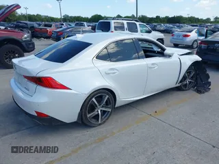 2017 Lexus IS with VIN JTHBA1D22H5059054, listed as a IAAI auction lot 41943420 with 88,658 mi miles. Bid and sale history available at carsss.com. Image 4.