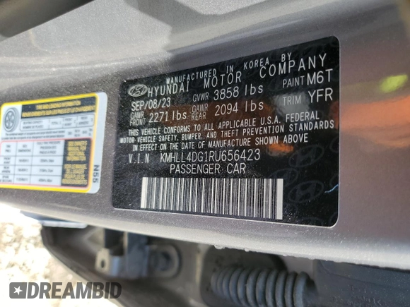 2024 Hyundai Elantra SE z VIN KMHLL4DG1RU656423, wystawiony jako Copart lot #57877595 z przebiegiem 26 797 mil mil oraz Czysty tytuł • Clean title. Historia ofert i sprzedaży dostępna na DreamBid. Obrazek 12.