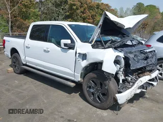 2023 Ford F-150 Lightning Pro with VIN 1FTVW1EV1PWG17610, listed as a IAAI auction lot 41929636 with 44,428 mi miles and . Bid and sale history available at DreamBid. Image 1.