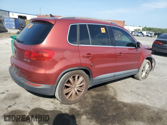 2012 Volkswagen Tiguan SE with VIN WVGAV7AX9CW003857, listed as a Copart auction lot 58356295 with 202,794 mi miles and Salvage title. Bid and sale history available at DreamBid. Image 3.
