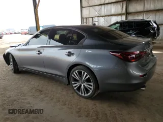 2018 Infiniti Q50 Luxe z VIN JN1EV7AR0JM444036, wystawiony jako Copart lot #49555055 z przebiegiem 76 319 mil mil oraz Czysty tytuł • Clean title. Historia ofert i sprzedaży dostępna na DreamBid. Obrazek 2.