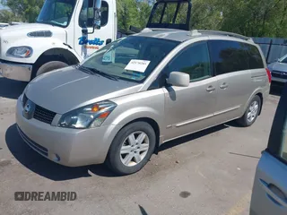 2006 Nissan Quest S Special Edition z VIN 5N1BV28U96N104720, wystawiony jako IAAI lot #42170285 z przebiegiem Nie podano mil oraz . Historia ofert i sprzedaży dostępna na DreamBid. Obrazek 2.