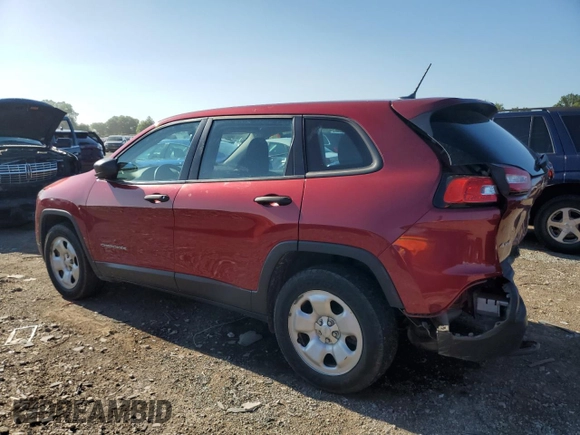 2017 Jeep Cherokee Sport with VIN 1C4PJMAS2HD217704, listed as a Copart auction lot 62503524 with 60,194 mi miles and Salvage Title. Bid and sale history available at carsss.com. Image 2.