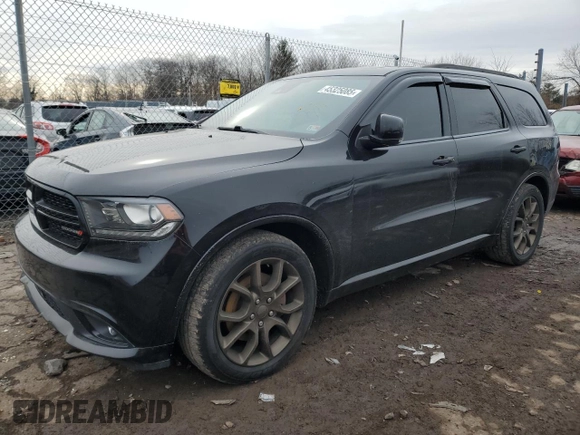 2017 Dodge Durango R/T with VIN 1C4SDJCT6HC644136, listed as a Copart auction lot 45325085 with 106,244 mi miles and Salvage title. Bid and sale history available at DreamBid. Image 1.
