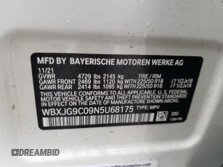 2022 BMW X1 xDrive28i с VIN WBXJG9C09N5U68175, выставлен на аукционе Copart как лот 47750845 с пробегом 42 521 миль миль и Списание • Salvage title. История ставок и продаж доступна на DreamBid. Изображение 12.