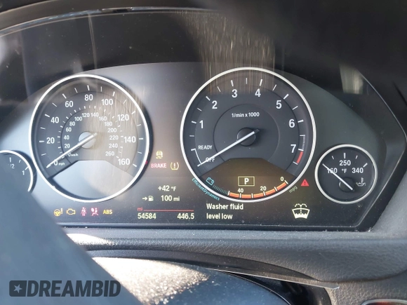 2015 BMW 3 Series 328i xDrive with VIN WBA3B5G5XFNS13908, listed as a IAAI auction lot 41638788 with 54,584 mi miles. Bid and sale history available at carsss.com. Image 7.
