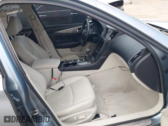 2015 Infiniti Q50 with VIN JN1BV7AR0FM392708, listed as a IAAI auction lot 41593006 with 109,066 mi miles. Bid and sale history available at carsss.com. Image 5.