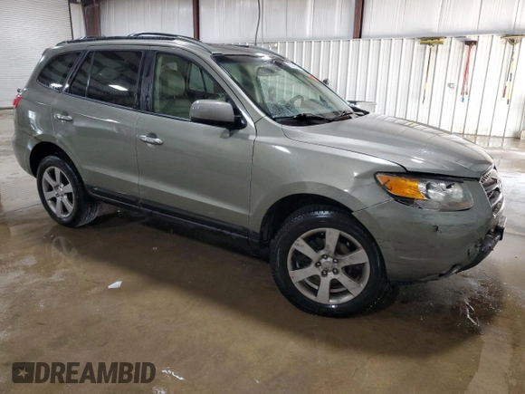 2007 Hyundai Santa Fe SE with VIN 5NMSH73E37H031738, listed as a Copart auction lot 55100575 with 187,435 mi miles and Salvage title. Bid and sale history available at DreamBid. Image 4.