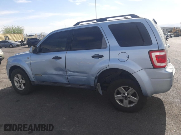 2008 Ford Escape Hybrid with VIN 1FMCU49HX8KE02136, listed as a Copart auction lot 58233195 with 205,532 mi miles and Salvage title. Bid and sale history available at DreamBid. Image 2.