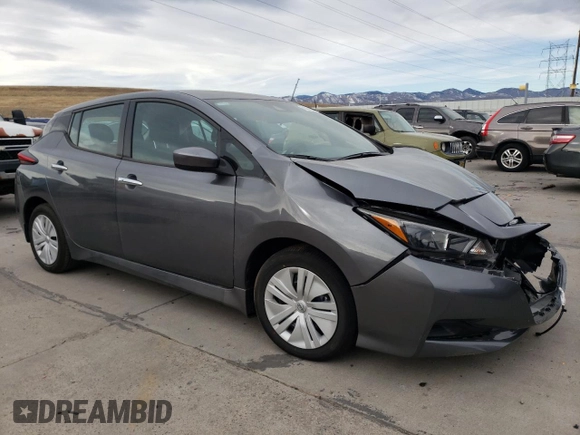 2025 Nissan LEAF S with VIN 1N4AZ1BV0SC561170, listed as a Copart auction lot 81486054 with 1,434 mi miles and Salvage Title. Bid and sale history available at carsss.com. Image 4.