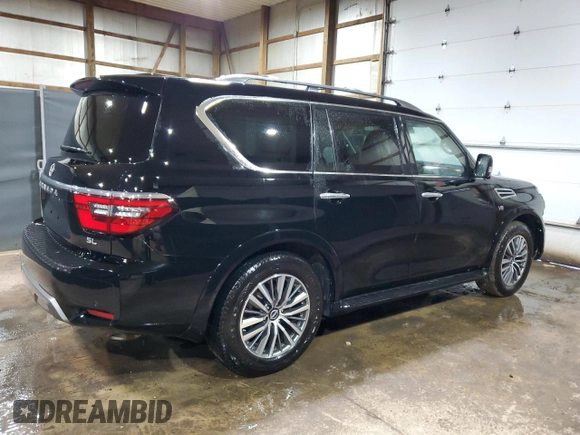 2022 Nissan Armada SL with VIN JN8AY2BA8N9393851, listed as a Copart auction lot 47651685 with 60,213 mi miles and Clean Title. Bid and sale history available at carsss.com. Image 3.