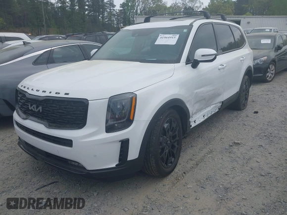 2022 Kia Telluride SX with VIN 5XYP5DHC1NG318216, listed as a IAAI auction lot 41964915 with 22,582 mi miles and . Bid and sale history available at carsss.com. Image 19.