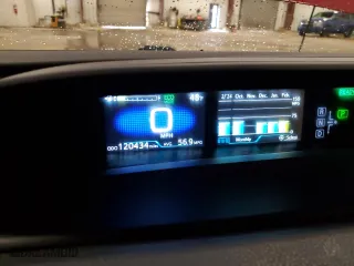 2021 Toyota Prius L Eco with VIN JTDKAMFU0M3128332, listed as a Copart auction lot 42746295 with 120,434 mi miles and Clean Title. Bid and sale history available at carsss.com. Image 9.