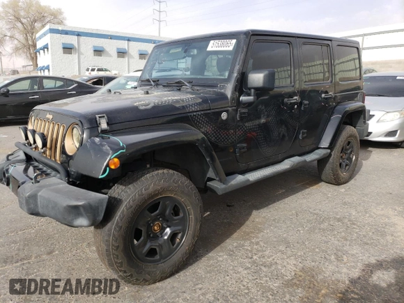 2014 Jeep Wrangler Unlimited Sahara with VIN 1C4BJWEG6EL185501, listed as a Copart auction lot 51538065 with 102,866 mi miles and Salvage Title. Bid and sale history available at carsss.com. Image 1.