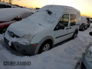 2013 Ford Transit Connect XL with VIN NM0LS6AN3DT149556, listed as a Copart auction lot 41660315 with 185,468 mi miles and Salvage Title. Bid and sale history available at carsss.com. Image 1.