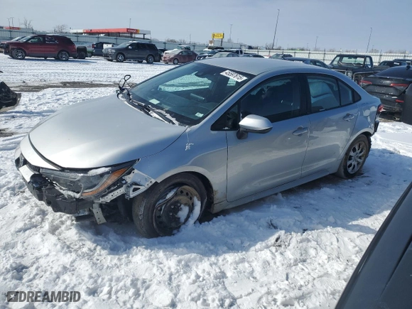 2021 Toyota Corolla LE with VIN 5YFEPMAE4MP165435, listed as a Copart auction lot 45597615 with 86,922 mi miles and Salvage Title. Bid and sale history available at carsss.com. Image 1.