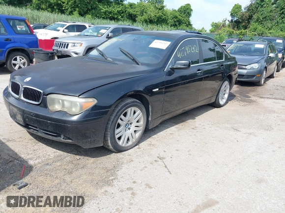 2005 BMW 7 Series 745i with VIN WBAGL63545DP75723, listed as a IAAI auction lot 42795242 with 173,215 mi miles and . Bid and sale history available at DreamBid. Image 2.