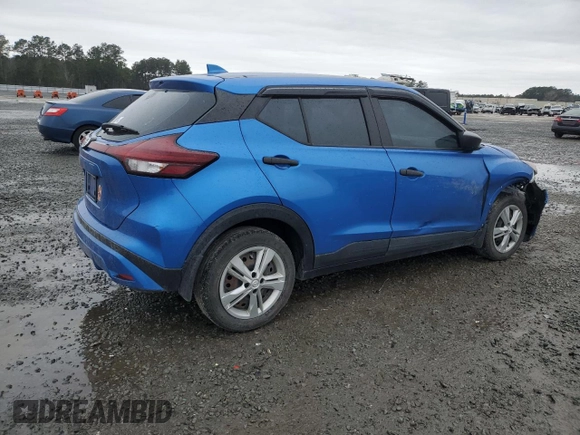 2021 Nissan Kicks S with VIN 3N1CP5BV4ML496060, listed as a Copart auction lot 48102605 with 75,766 mi miles and Salvage Title. Bid and sale history available at carsss.com. Image 3.