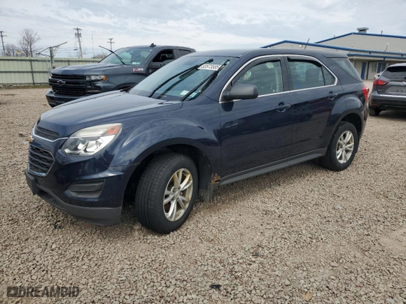 2017 Chevrolet Equinox LS with VIN 2GNFLEEKXH6190716, listed as a Copart auction lot 53573585 with 103,498 mi miles and Clean Title. Bid and sale history available at carsss.com. Image 1.