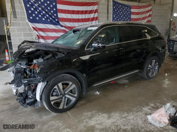 2023 Kia Sorento Plug-In Hybrid SX Prestige with VIN KNDRMDLH4P5205239, listed as a Copart auction lot 64204714 with 14,835 mi miles and Salvage Title. Bid and sale history available at carsss.com. Image 1.