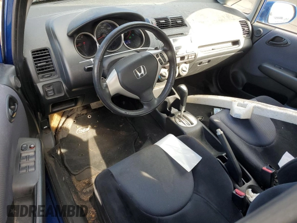 2007 Honda Fit Sport with VIN JHMGD38657S039872, listed as a Copart auction lot 44629865 with 163,196 mi miles and Salvage Title. Bid and sale history available at carsss.com. Image 8.