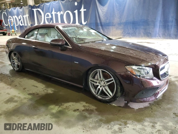 2018 Mercedes-Benz E-Class E 400 with VIN WDD1K6FB8JF023038, listed as a Copart auction lot 52787475 with 0 mi miles and Salvage Title. Bid and sale history available at carsss.com. Image 4.