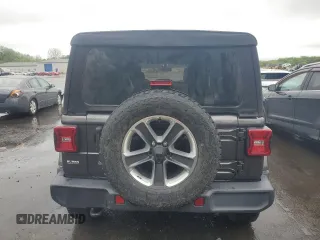 2018 Jeep Wrangler Unlimited Sahara with VIN 1C4HJXEG8JW190367, listed as a Copart auction lot 55799345 with 46,714 mi miles and Salvage title. Bid and sale history available at DreamBid. Image 6.