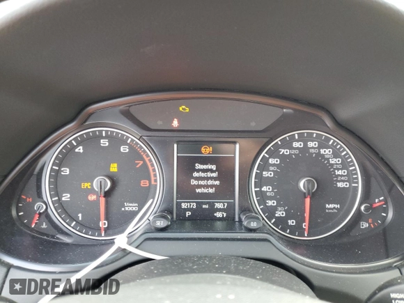 2017 Audi Q5 Premium with VIN WA1C2AFP1HA069586, listed as a Copart auction lot 60000745 with 92,173 mi miles and Salvage title. Bid and sale history available at DreamBid. Image 9.