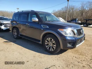 2018 Nissan Armada Platinum with VIN JN8AY2ND9JX001648, listed as a Copart auction lot 89330445 with 127,304 mi miles and Salvage Title. Bid and sale history available at carsss.com. Image 4.