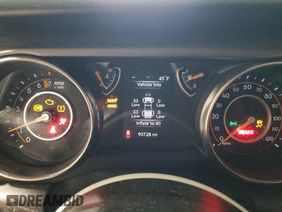 2021 Jeep Gladiator Willys with VIN 1C6HJTAG7ML595714, listed as a Copart auction lot 47096425 with 90,728 mi miles and Salvage Title. Bid and sale history available at carsss.com. Image 9.