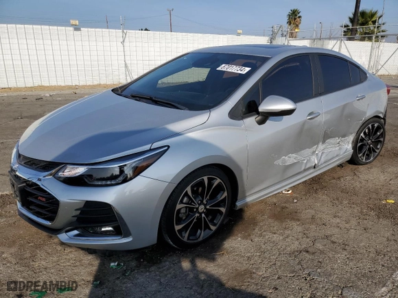 2019 Chevrolet Cruze Premier with VIN 1G1BF5SM8K7127201, listed as a Copart auction lot 87017734 with 23,155 mi miles and Salvage Title. Bid and sale history available at carsss.com. Image 1.