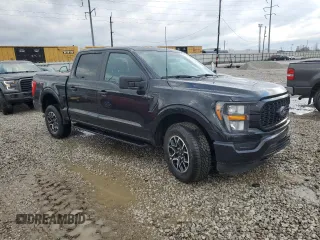 2023 Ford F-150 XL with VIN 1FTEW1EB4PKF59134, listed as a Copart auction lot 85747264 with 25,038 mi miles and Salvage Title. Bid and sale history available at carsss.com. Image 4.