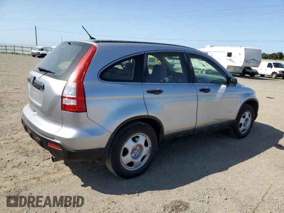 2008 Honda CR-V LX with VIN JHLRE38328C041798, listed as a Copart auction lot 52615505 with 182,350 mi miles and Salvage Title. Bid and sale history available at carsss.com. Image 3.