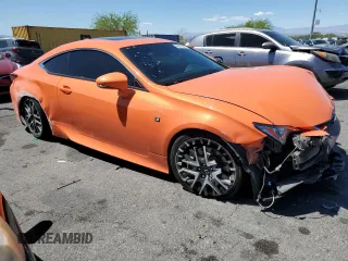 2015 Lexus RC 350 F Sport with VIN JTHHE5BC0F5002916, listed as a Copart auction lot 56970845 with 171,349 mi miles and Salvage title. Bid and sale history available at DreamBid. Image 4.